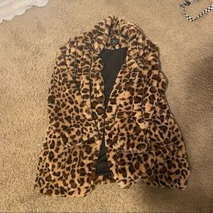leopard print coat